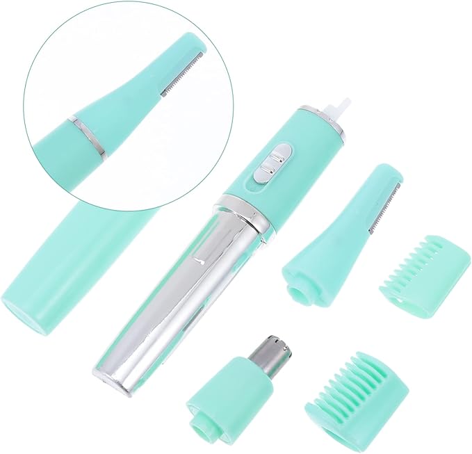 NOLITOY 3pcs Electric Eyebrow Battery-Powered Facial Hair Trimmer Rotating Cutter for Precise Trimming Low Noise Nose Hair Clipper Easy Gentle and Comfortable for All Skin Types