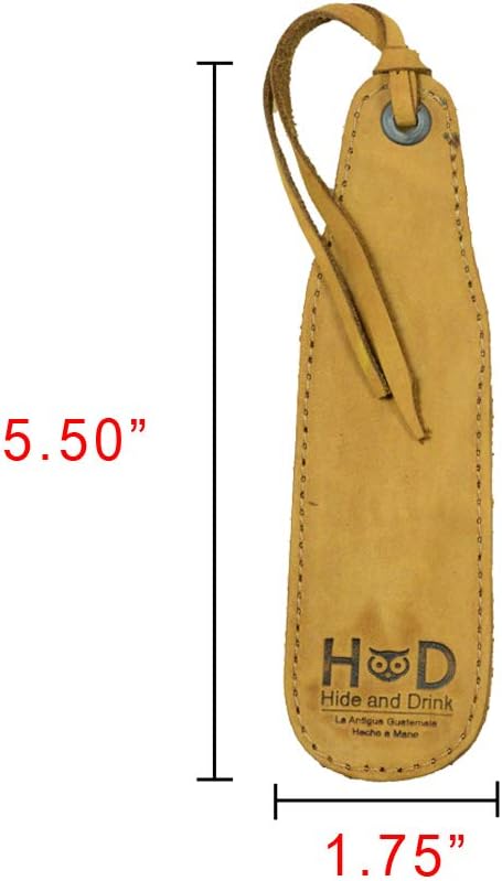 Hide &amp Drink Leather Bookmark Page Marker for Book Lovers Page Turners Travel Readers Literature Fans Book Club Gifts Handmade 101 Year Warranty (Old Tobacco)
