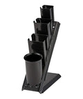 Pibbs 1512 Black Table Mount Flat Iron Holder Heavy-Duty Stainless Steel Construction Holds Up to 3 Flat Irons and 1 Curling Iron Durable Salon Appliance Organizer for Professional Stations