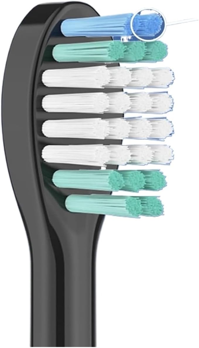 Replacement Toothbrush HeadsCompatible for Aquasonic Black Pro Series Duo Electric Refill Bristles(10pcs Black)