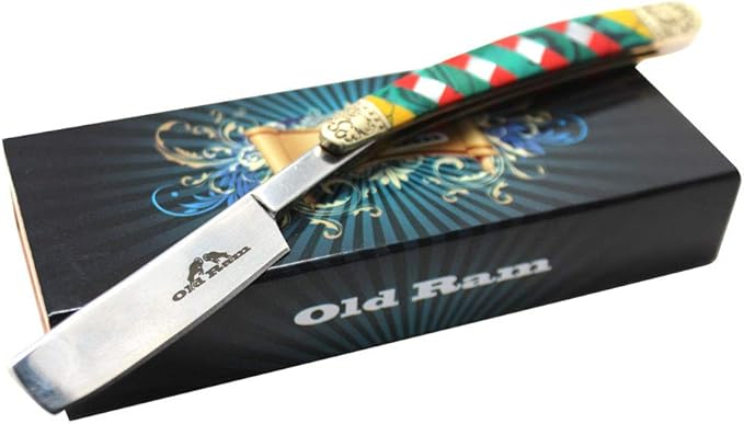 Collection Barber Straight Razor Style Manual Folding Knife.. (Red)