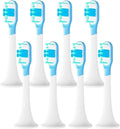 8/10 PCS Replacement Toothbrush HeadsCompatible for Xiaomi T300 T500 Sonic Electric Teeth Brush Soft Teethbrush Nozzles(8 BJ Green)