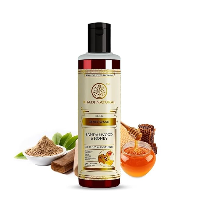 SENTA Sandalwood &amp Honey Body Wash | Gentle Body Cleanser for Healthy Skin | Body Wash for Calming Sunburns | Body Wash for Soft Skin | Suitable for All Skin Types | 210ml