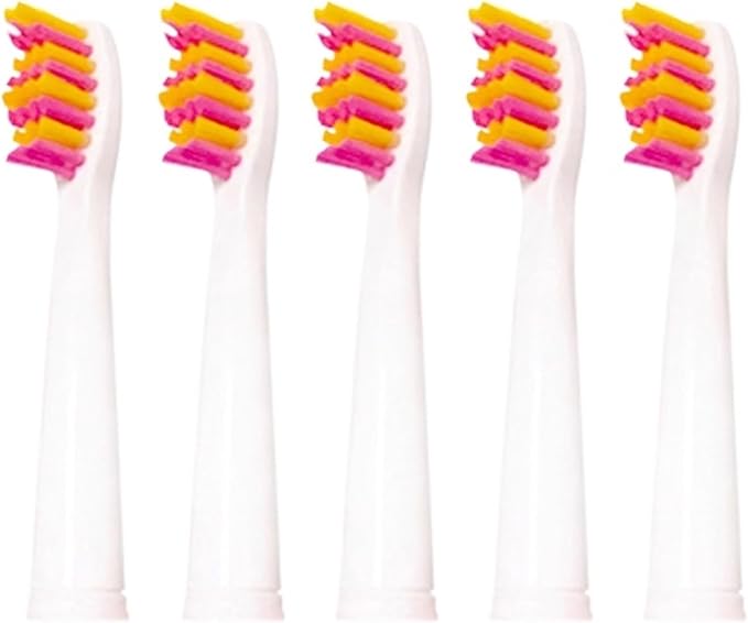 10pcs Replacement Brush Head Compatible for Seago Toothbrush SG-507B 908 909 917 610 659 719 910 Replaceable Nozzles(Pink)