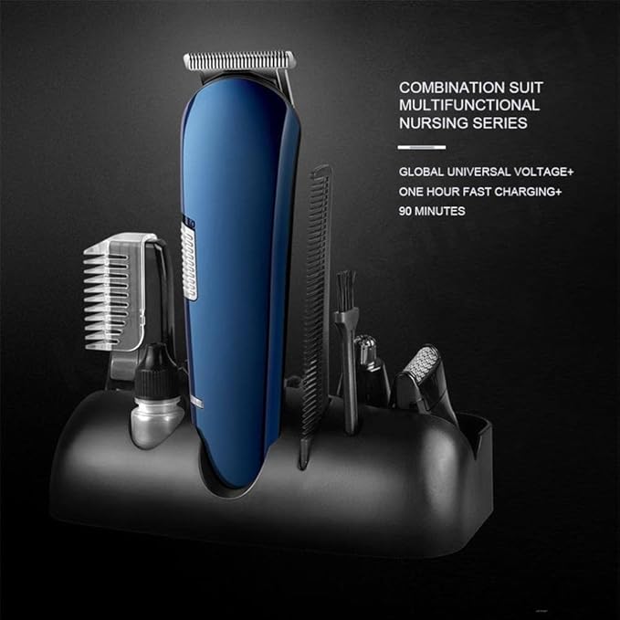 Hair Clipper Trimmer 5 In 1 Multifunctional Hair Clipper Shaver Nose Ear Eyebrow Trimmer Four Heads for Man USB Chargeable Hair Beard Trimmer (Color : With box)