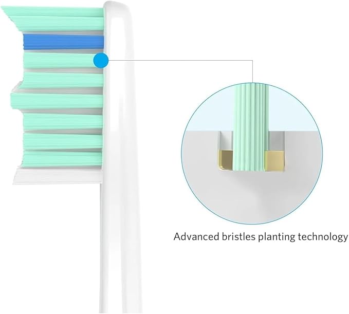 1/4/6Pcs Replacement Toothbrush Heads Compatibility for Sonic 7022(White)