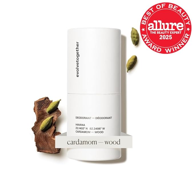 evolvetogether Aluminum Free Natural Deodorant for Women &amp Men | Vetiver &amp Cedarwood | Neutralizes Odors Soothes Skin | Vegan Cruelty-Free Baking Soda Free | Havana 1.69 Oz