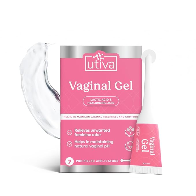 Szio+ Utiva Vaginal Gel - 7-Prefilled Applicators to Help Maintaining Natural Acidity &amp Increasing Vaginal Moisture to Alleviate Dryness &amp Discomfort