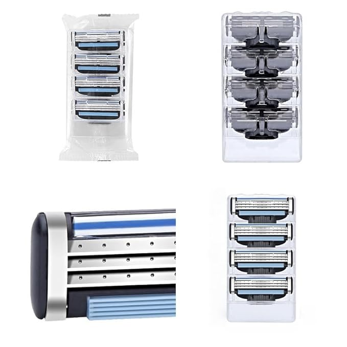 Safety Razor Stainless Steel 3-Layer Razor Blade - 24 Count Sharp and Wear-Resistant Stainless Razor Blades for Men