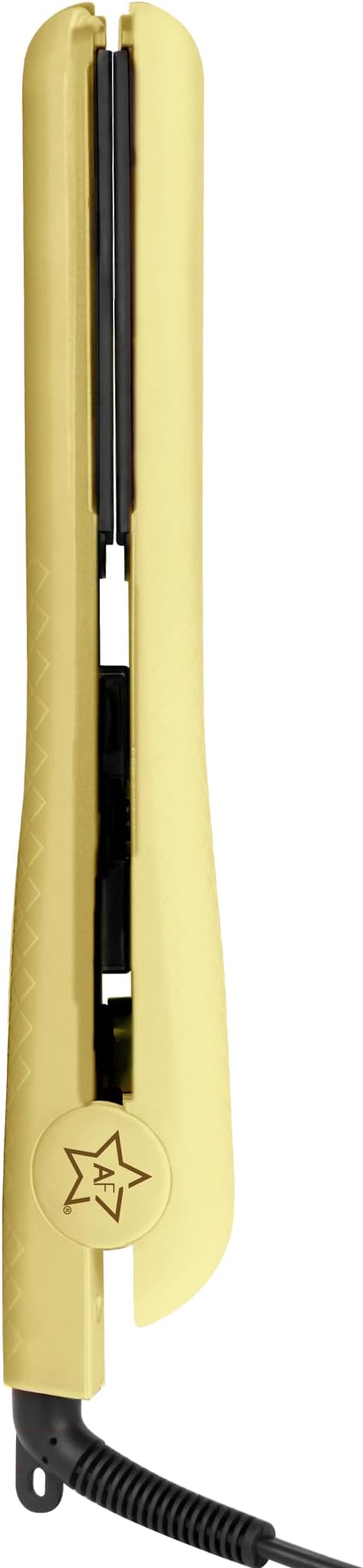 Almost Famous Hair Straightener with Ceramic Plates Adjustable Heat Setting Professional Beauty Tool for All Hair Type - Yellow