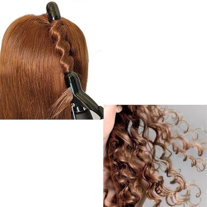 Bubble Curling Wand 1.25 inch 32mm Beach Wave Curler with LCD Display Ceramic Crimping Iron for Long Hair