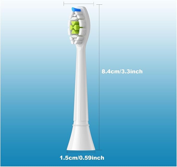 8-16pcs Replacement Toothbrush Heads Compatible for Easy Clean Healthy and Other Snap-On Handles(16pcs White)