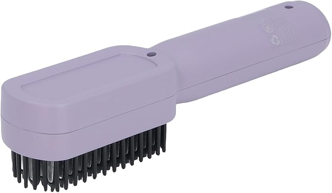 Brrnoo 2500mAh Hair Straightener Brush Fast Heating Portable Hair Straightening Comb with Built in Conditioner and 3 Adjustable Temperature Gears for Women (Purple)