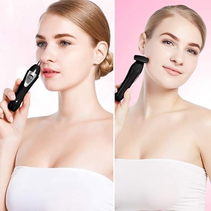 Ear and Nose Hair Trimmer ClipperProfessional Painless Eyebrow and Facial Hair Trimmer for Men and Women Battery-Operated