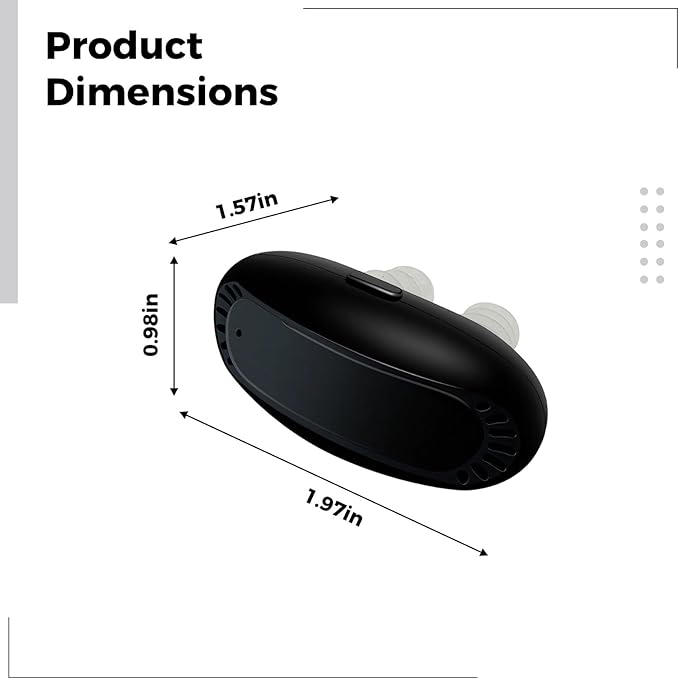 Portable Red Light Therapy Device For Nose Rechargeable Sinus Comfort Tool Allergy Relief Compact Black Design Includes User Guide 2 X 1 X 1.6 In