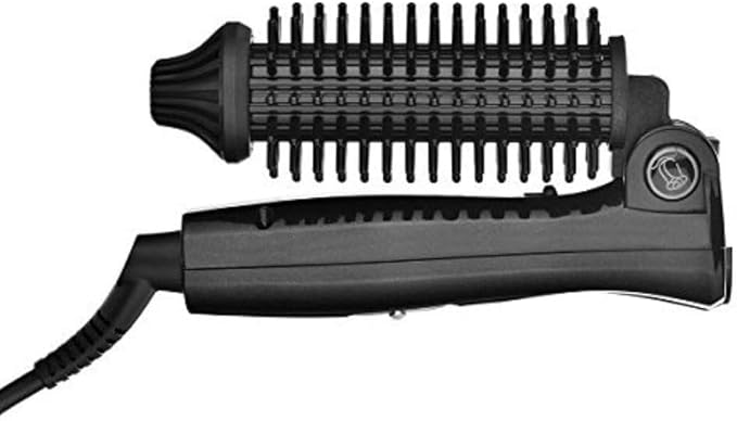 Electric Hair Curler Hot Curler Brush Professional Anti-Scald Instant Heat Up Curling Wands Instant Heat Styling Brush Suitable for All Hair Types (（110-240V）) (Black)