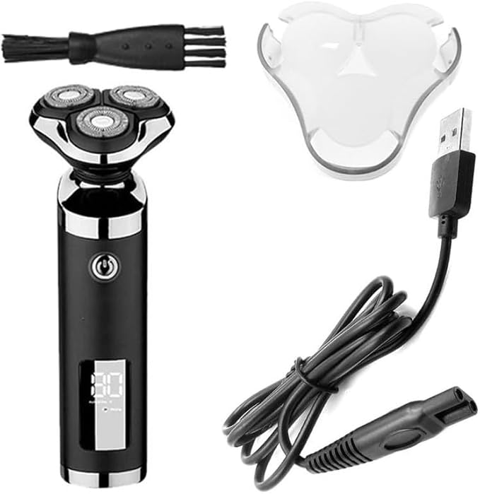 Electric Shavers for Bald Men Wet Dry Waterproof LCD Display Electric Shaver Beard Electric Razor for Men Facial Shaving Machine Rechargeable