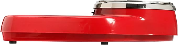 Salter Pro-Helix Professional Oversized Bathroom Scale with Black/Red Powder-Coated Steel Coated Base Anti-Slip Bath Mat 400 LB Capacity Analog Scale 18.25 x 13.0 Inch Black/Red