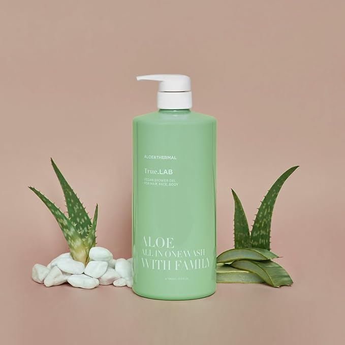 TheMogan Aloe All in One Wash with Family 1000ml | Gentle and Nourishing Shampoo Face Body wash - Kids to Adult 3in1 Soap