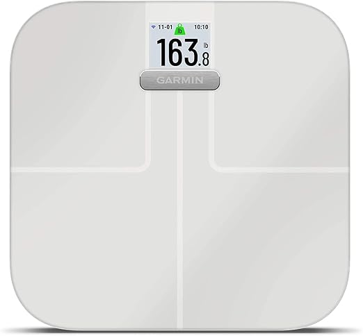 Garmin Index S2 Smart Scale with Wireless Connectivity Measure Body Fat Muscle Bone Mass Body Water and More-White with Accessories (010-02294-03)