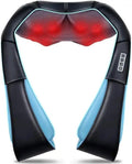 Shiatsu Neck Massager Deep Tissue Heat Therapy for Back Shoulder Neck Pain Relief 3D Kneading Massage Pillow Back and Neck Massager for Whole Body Muscles Use for Home Office and Car