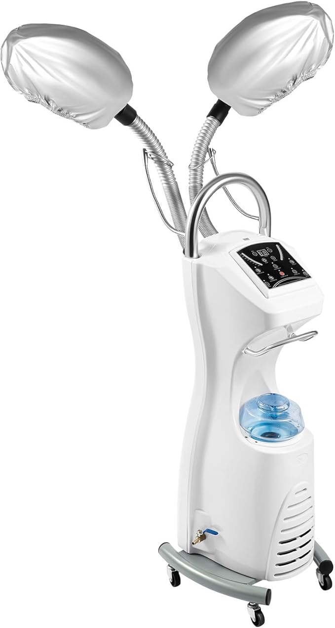 Standing Hair Steamer for Deep Conditioning 7 in 1 Nano Ionic Steam Therapy Pro Hair Care SPA Treatment w/Steam Caps 8-Temp Adjustable for Hair Treatment Coloring Scalp Care - Salon &amp Home Us