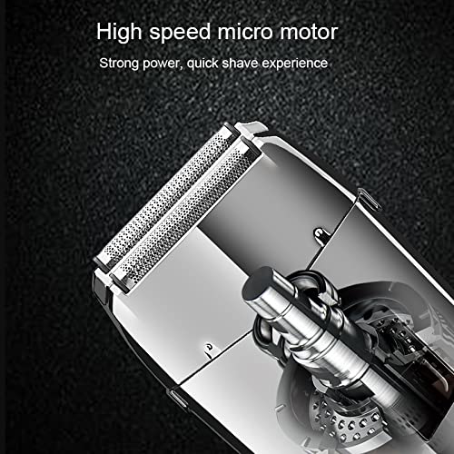 Men's Shaver Waterproof powerful rechargeable electric shaver for men beard hair electric razor bald shaving machine and finishing fade (Color : Gold)
