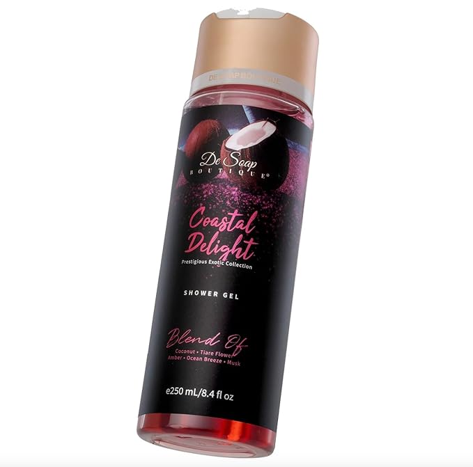 De Soap Boutique Women's Body Luxurious Revitalized and Rejuvenated Coastal Delight Shower Gel 8.4 fl oz