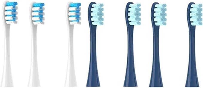 Compatible for Oclean - 7pcs Replacement Brush Heads Fit Flow/X/X PRO/Z1/F1/One/Air 2/SE Soft Dupont Bristle Vacuum Packaging(3blue 4dark Blue)