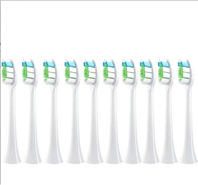 10PCS Brush HeadsCompatible for Philips H X3/6/8/9 Series Electric Toothbrush Vacuum Sealed Packaged Replacement Toothbrushes(10PCS-W2-white)