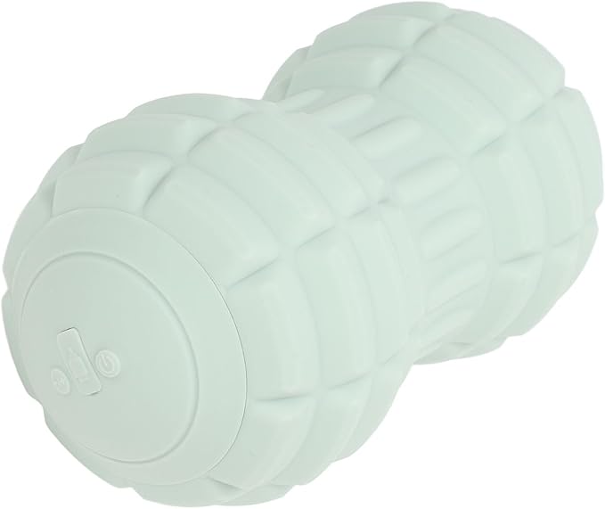 Electric Massage Roller Vibrating Peanut Ball for Back Neck Muscle Pain Relief Tactile Nodule Design 4 Vibration Speeds Auto Power Off Type C Charging for Myofascial