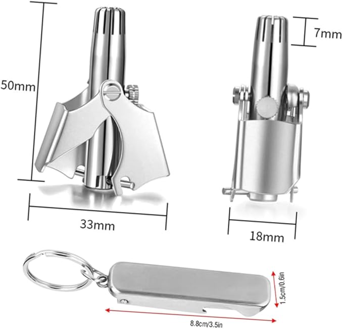3sets Nose Hair Removal Trimmer Precision Design for Men Women Portable and Easy to Use