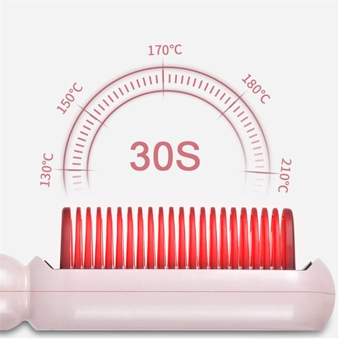 Hair Straightener Professional Hair Straight Styler Curling Iron Hair Curler Comb Straightening Brush (Color : D Size : 1)