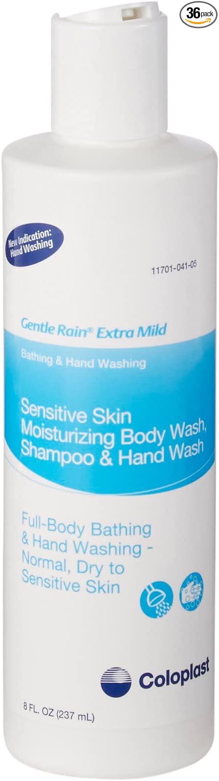 Gentle Rain Shampoo and Body Wash 8 oz. Flip Top Bottle Scented Coloplast 7235 - Case of 36