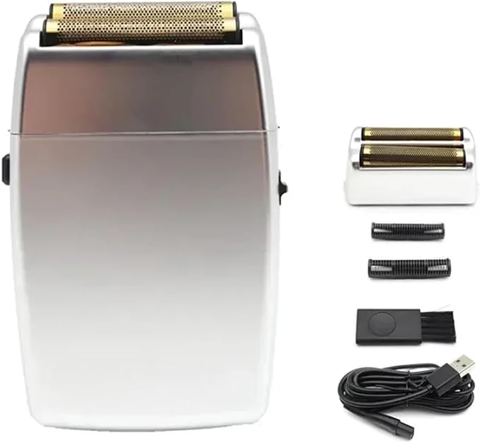 Compatible With POP Barbers P620 Professional Men's Beard Trimmer &amp Double Foil Shaver 11000 RPM High-Speed Electric Hair Cutting Machine USB Rechargeable for Home &amp Salon Use(SR-BladeNetcove