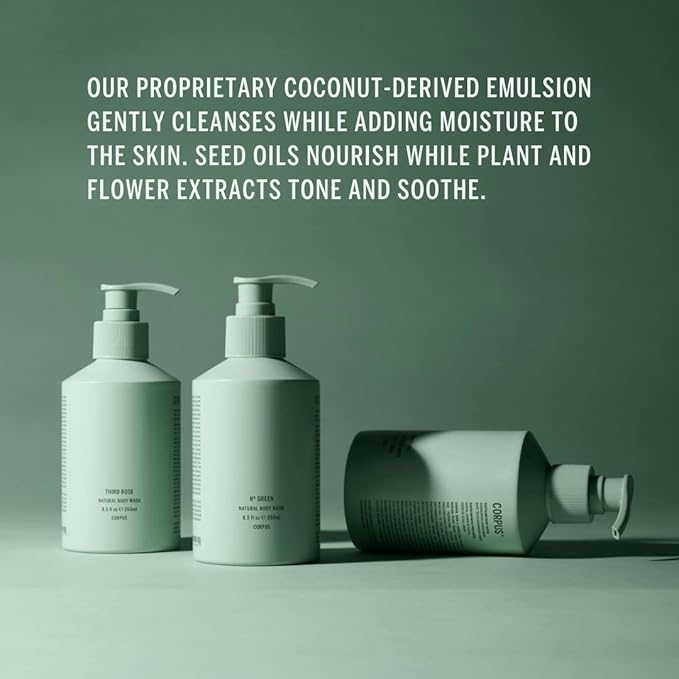 Corpus Third Rose Plant-Based Deodorant + Natural Body Wash Bundle | Vegan Cruelty-Free Non-Toxic Made in The USA