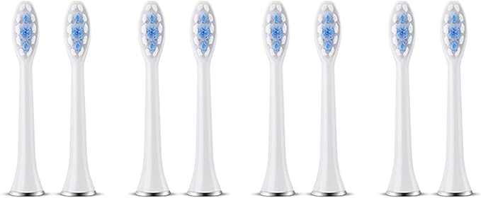 Compatible for S7 Brush Heads Super Sonic Electric Toothbrush Accessories Replacement(8 White Brush Head)