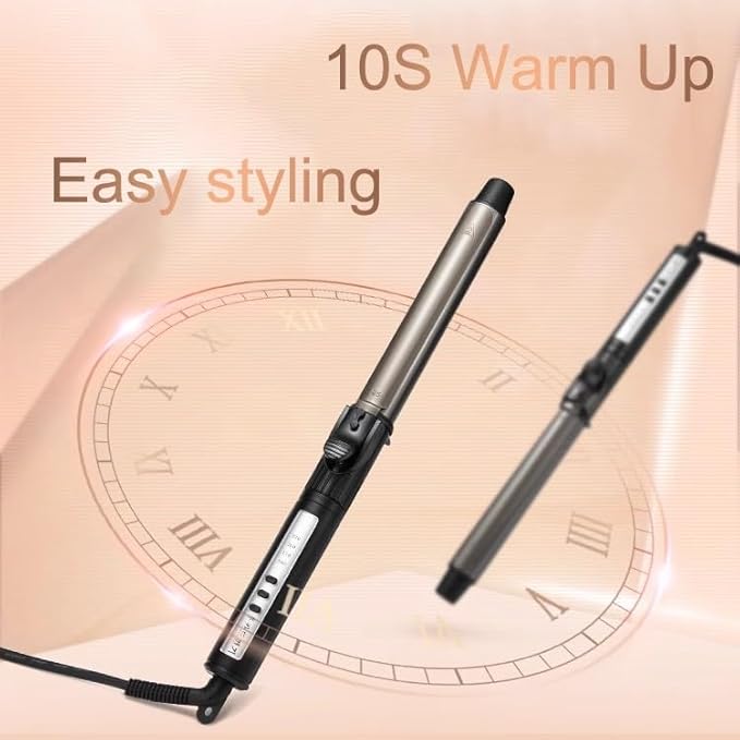 DONGXIAO 32MM Barrel Curling Iron Curler for Long &amp Short Hair Rotating Electric Curler Fast Heating to 220C Permanent Tools