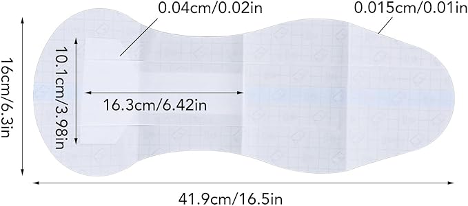 12Pcs Swimming Panty Liner 16.5 x 6.3in Women Private Patch Water Comfortable Concealed PU Swimming Private Sticker for Women Children