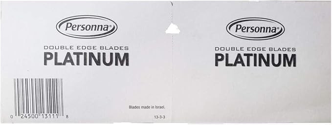 Personna Platinum Red Chrome Double Edge Stainless Steel 100 Blades 20BX