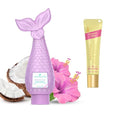 Glimmer Wish Mermaid Kids Bath &amp Lip Care Bundle – Gentle Sulfate-Free Body Wash (12 fl oz) + Glimmer Whip Hydrating Vegan Lip Balm Tropical Pineapple Scent