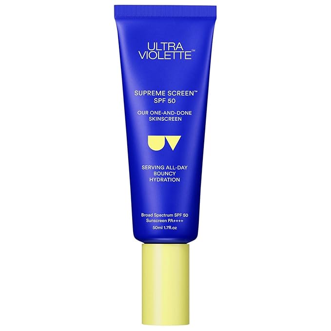 Ultra Violette Screen SPF 50 Facial Sunscreen – Moisturizer &amp Makeup Primer with Squalane – Cream for Normal &amp Dry Skin