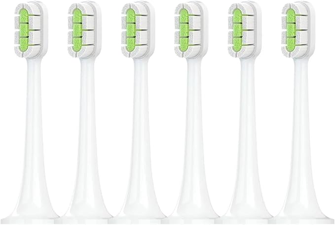 Compatibility for Xiaomi Toothbrush Head T300/T500 Mijia DDYS01SKS/MES601/T700 Replacement MES602/604(New Clean GN 6 Pcs)