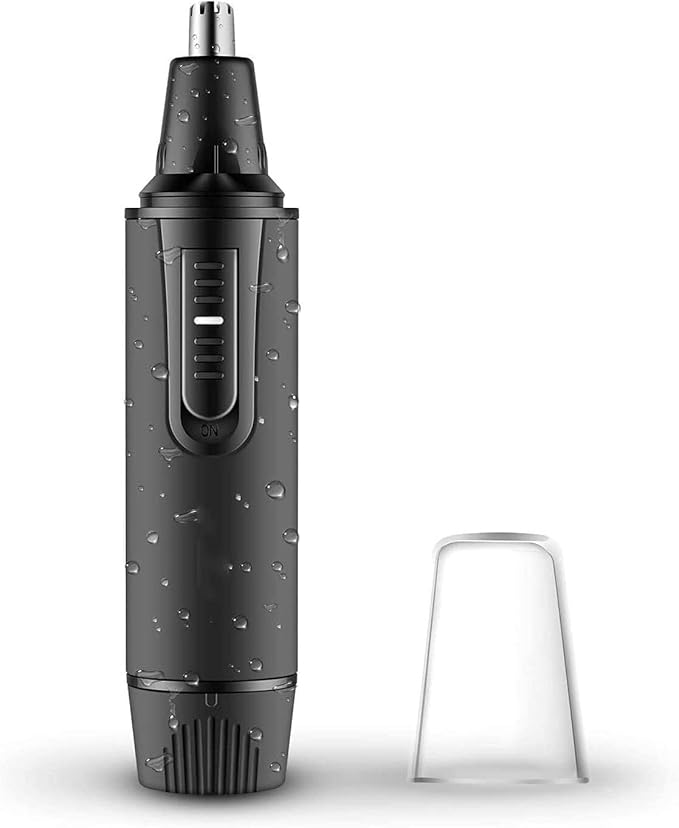 Portable Painless Eyebrow &amp Facial Hair Trimmer for Men Women Battery-Operated IPX7 Dual Edge Blades for Easy Cleansing