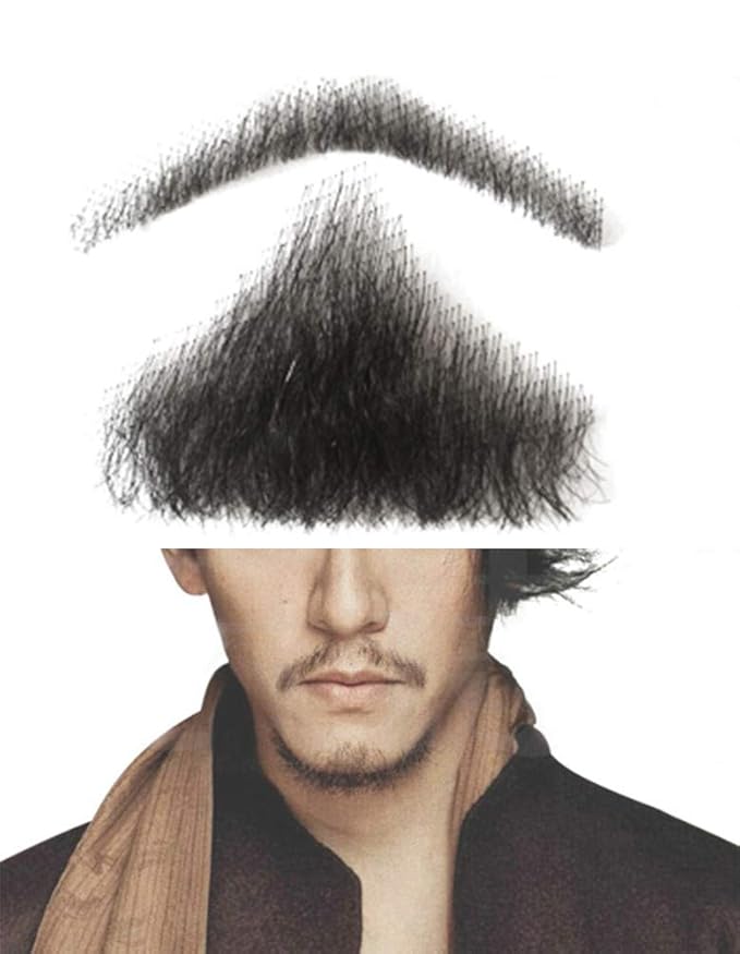 Mens Simulation Fake beard Human Hair Mustache Makeup Cosplay Props (1#)