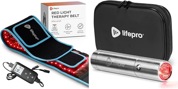 Lifepro Red Light Therapy Belt with Infrared &amp Red Light Therapy Lamp for Body Joints &amp Muscles Pain Relief