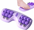 Portable Double Foot Massage RollerFoot Roller MassagerDual Feet Rollers Acupressure MassagerStress ReliefFeet Massage Tool for Travel Home Office (Purple)