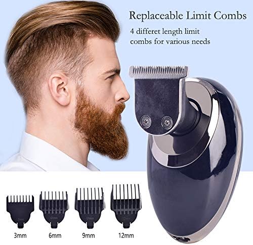 Head Shavers for Bald Men Five Floating Head 4D Shavers USB Rechargeable For Men Washable Hair Clipper Nose Ear Hair Trimmer Shaving Beard Machine 3 in 1 (Color : P93099-B)