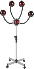 Infrared Hair Dryer 750W 5 Head Standing Professional Hair Dryer Stand Up Infrared Heat Lamp on Wheels Adjustable Height and Angle Salon Hair Heater for Hair Styling Perming Care