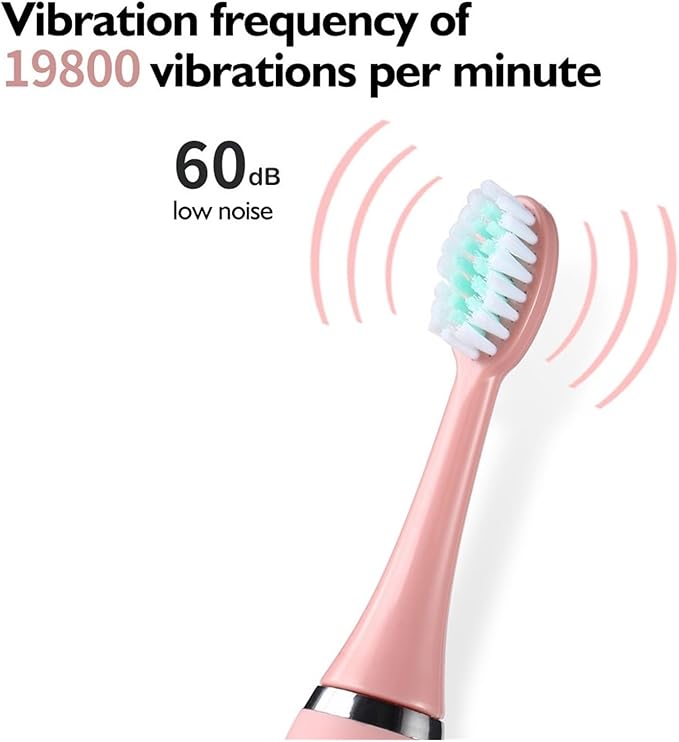 5 Pieces Replacement Brush Heads Electric Toothbrush Teeth Whitening Pattern Soft Head Oral Care(Pink)